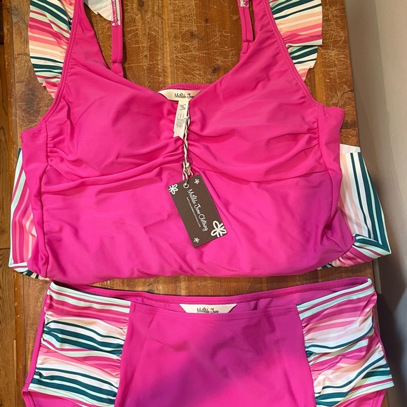 Matilda Jane Fuchsia tankini swimsuit - Picture 1 of 3